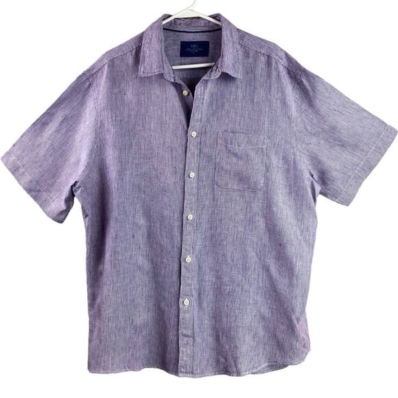 M&S Collection 100% Linen Short Sleeve Button Front Shirt Size XL - Picture 7 of 7